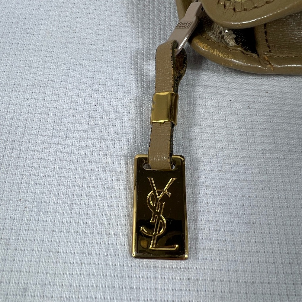 7034: Vintage Yves Saint Laurent YSL Ribbed Canvas Clutch Pouch - Picture 10 of 16
